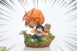Small & Big Scale Dinosaur Chasing Son Gohan - Dragon Ball Resin Statue - DB Studios