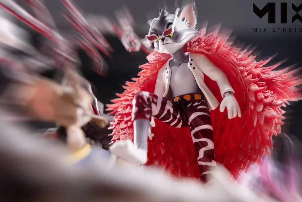 Small & Big Scale Dressrosa Arc Luffy Vs Doflamingo Fight Scene Cosplay Tom and Jerry - Tom and Jerry ONE PIECE Resin Statue - MIX Studios