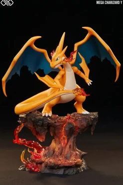 Small & Big Scale Mega Charizard X & Mega Charizard Y - Pokemon Resin Statue - Unlimited Studios
