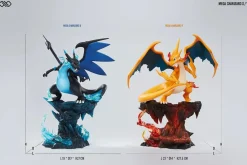 Small & Big Scale Mega Charizard X & Mega Charizard Y - Pokemon Resin Statue - Unlimited Studios