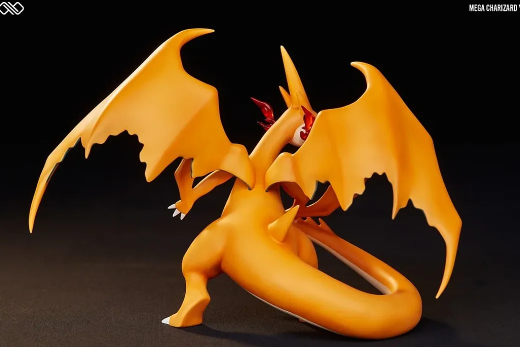 Small & Big Scale Mega Charizard X & Mega Charizard Y - Pokemon Resin Statue - Unlimited Studios