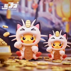 Small & Big Scale Meowth Cosplay Pikachu - Pokemon Resin Statue - SJD Studio