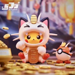 Small & Big Scale Meowth Cosplay Pikachu - Pokemon Resin Statue - SJD Studio