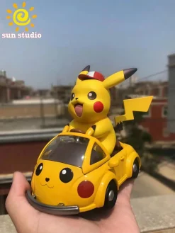 Small & Big Scale Pikachu with Pikachu Car - Pokemon Resin Statue - sun Studio