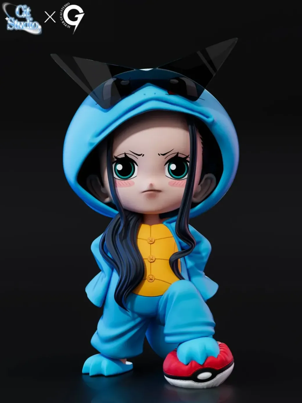 Small & Big Scale Squirtle Cosplay Nico Robin - Pokemon ONE PIECE Resin Statue - Cit Studio