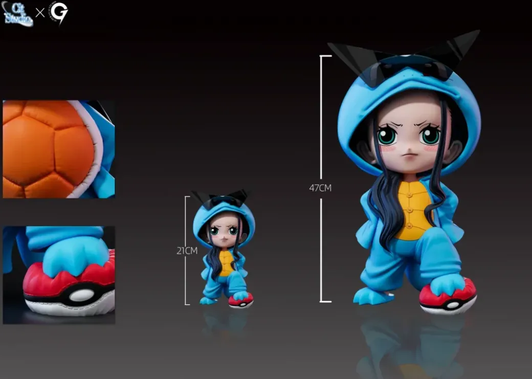 Small & Big Scale Squirtle Cosplay Nico Robin - Pokemon ONE PIECE Resin Statue - Cit Studio