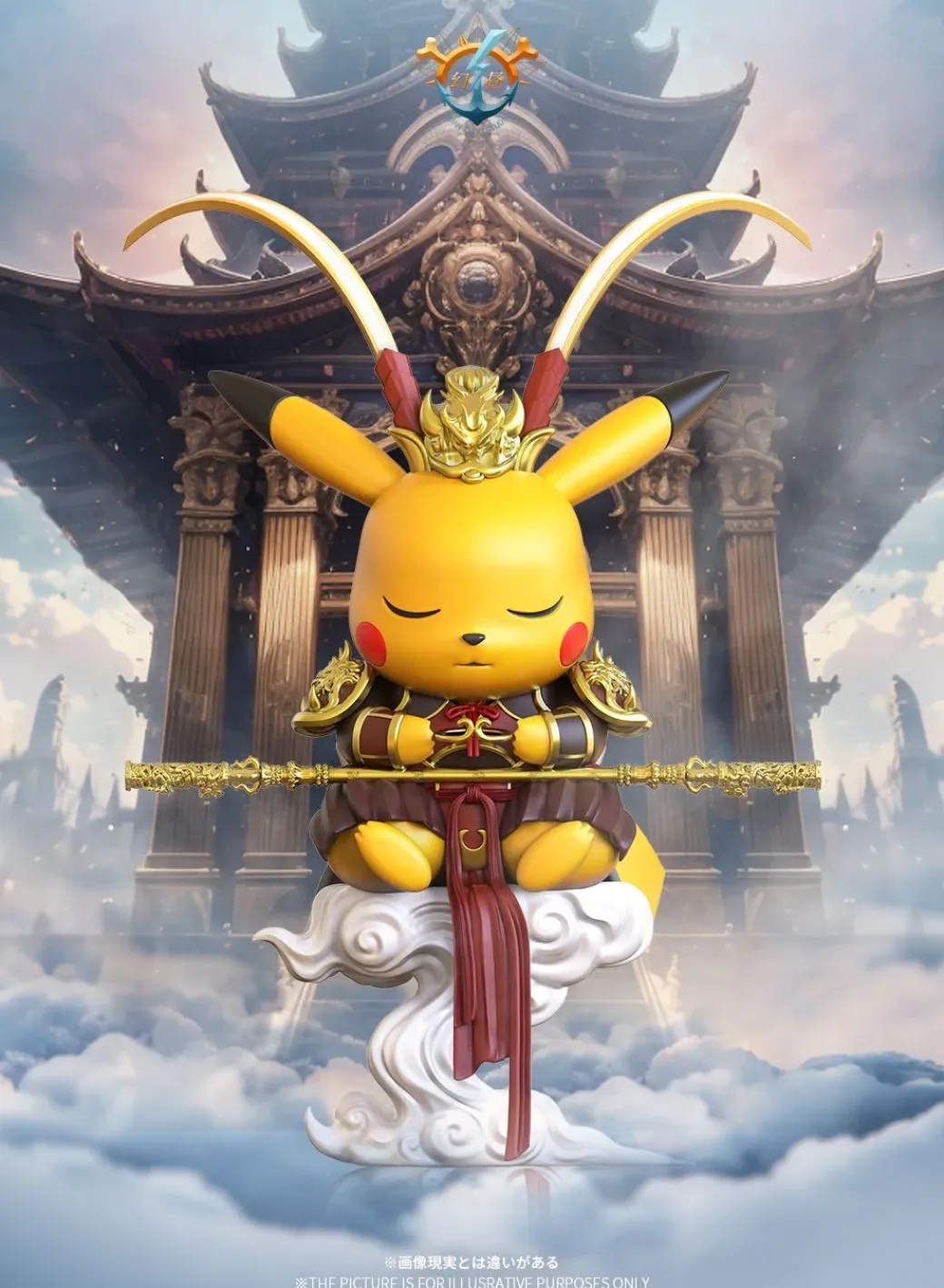 Small & Big Wukong Cosplay Pikachu - Black Myth: Wukong Pokemon Resin Statue - HZ-Studios