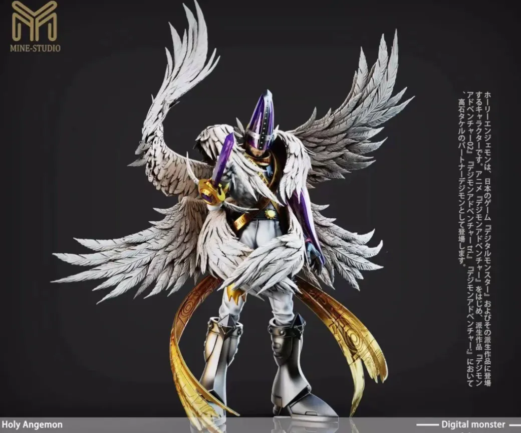 Small & Plus Scale Holy Angemon - Digimon Resin Statue - My-Studio