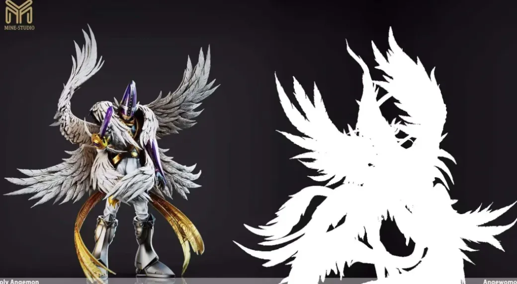 Small & Plus Scale Holy Angemon - Digimon Resin Statue - My-Studio