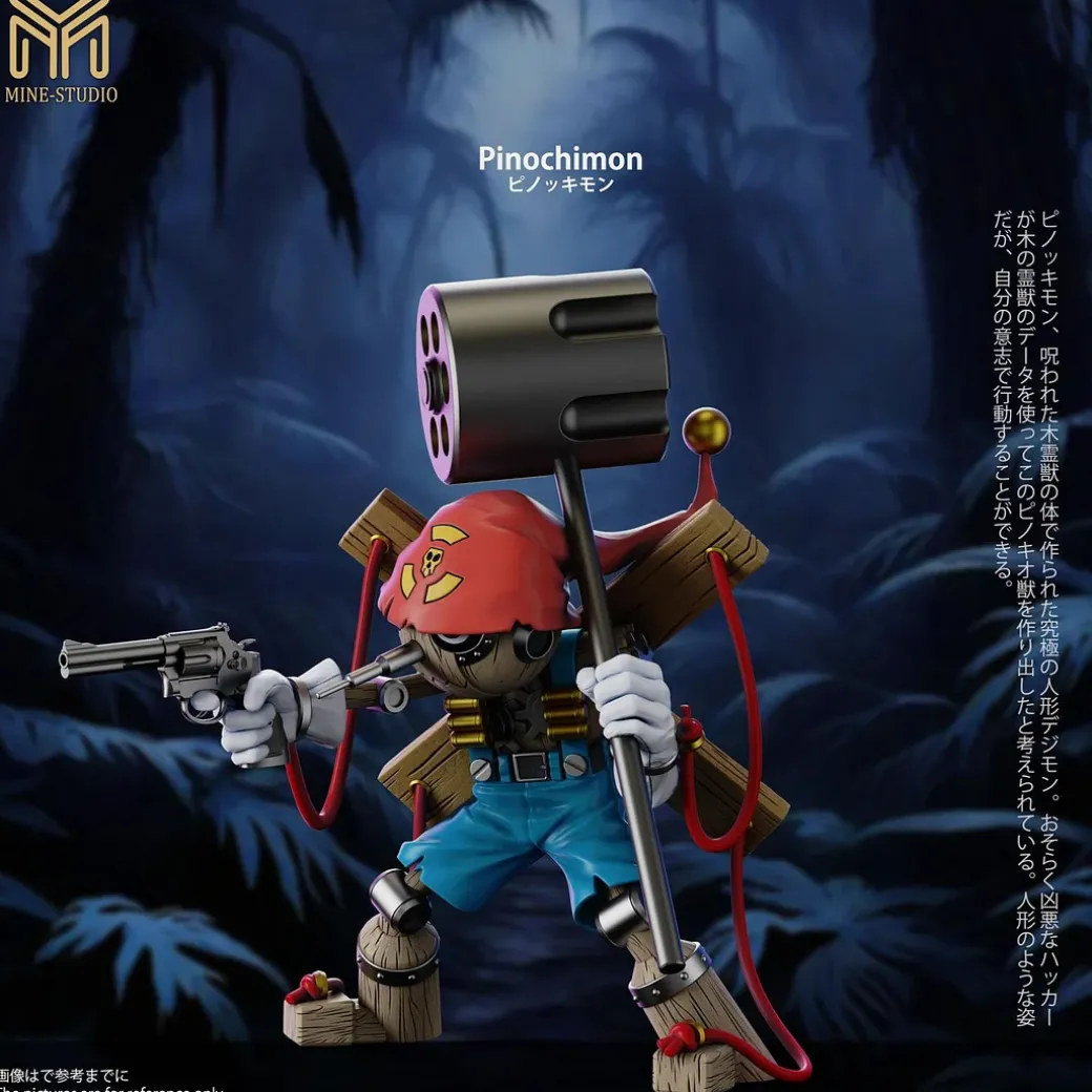 Small & Plus Scale Pinochimon & Chaos Pinochimon - Digimon Resin Statue - My-Studio