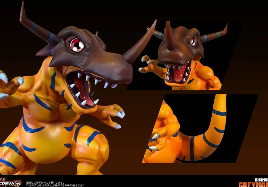 Small Scale Greymon & Blue Greymon - Digimon Resin Statue - TT Crew Studio