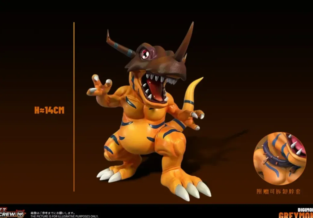 Small Scale Greymon & Blue Greymon - Digimon Resin Statue - TT Crew Studio