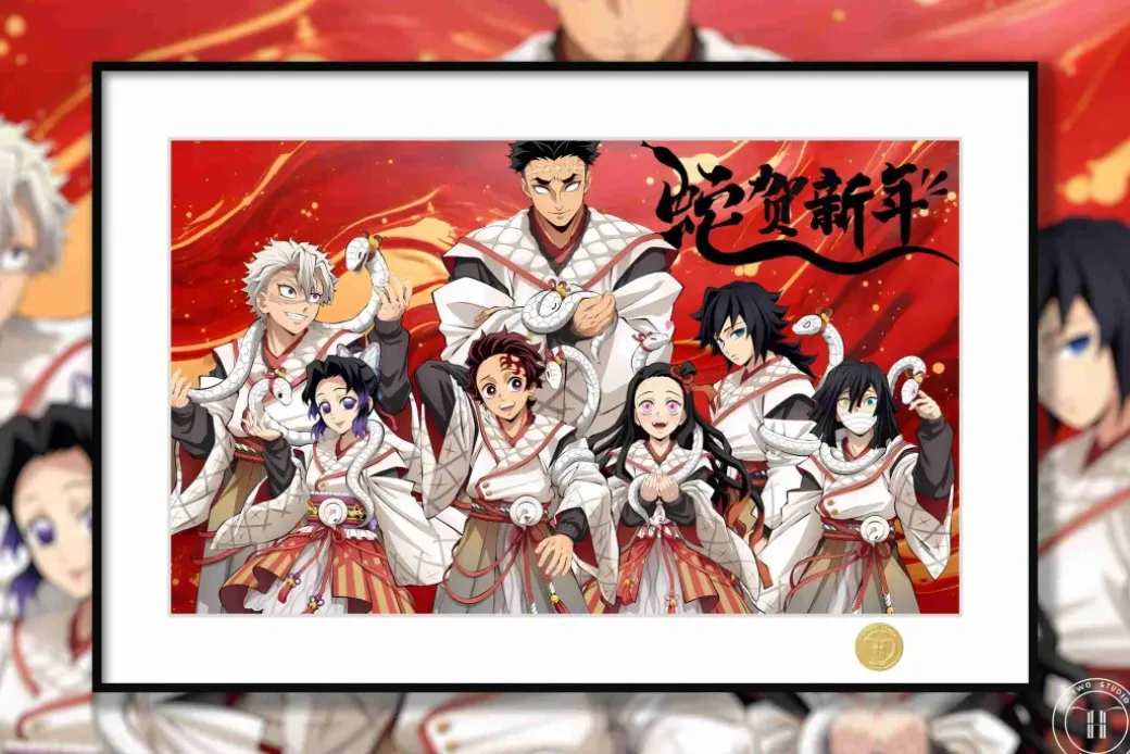Snake Year Celebration Decorative Painting - Demon Slayer: Kimetsu No Yaiba - H-TWO Studio
