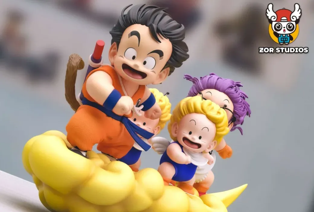 Son Goku & Arare/ Alare Riding Clouds - Dragon Ball Dr. Slump Resin Statue - ZOR Studios