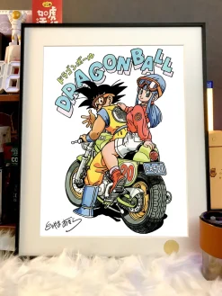 Son Goku & Chi-Chi Decorative Painting - Dragon Ball - Xingkong Studio