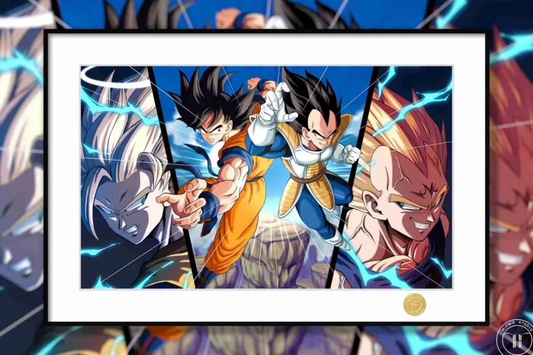 Son Goku & Vegeta Decorative Painting - Dragon Ball - H-TWO Studio