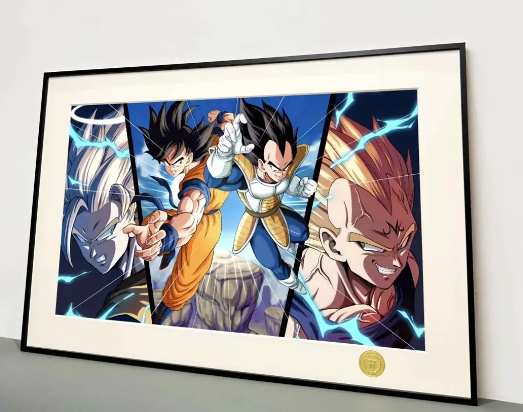 Son Goku & Vegeta Decorative Painting - Dragon Ball - H-TWO Studio