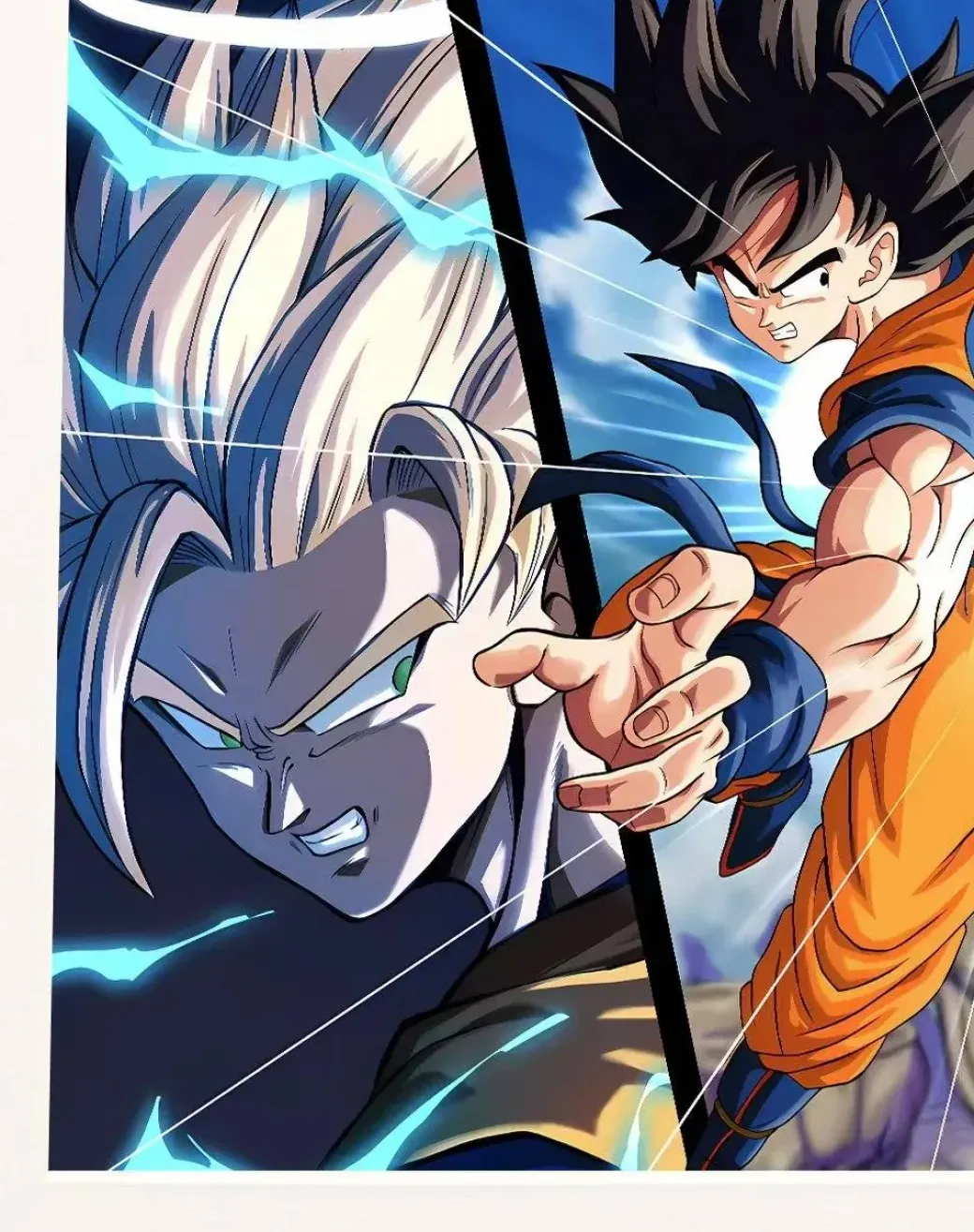 Son Goku & Vegeta Decorative Painting - Dragon Ball - H-TWO Studio