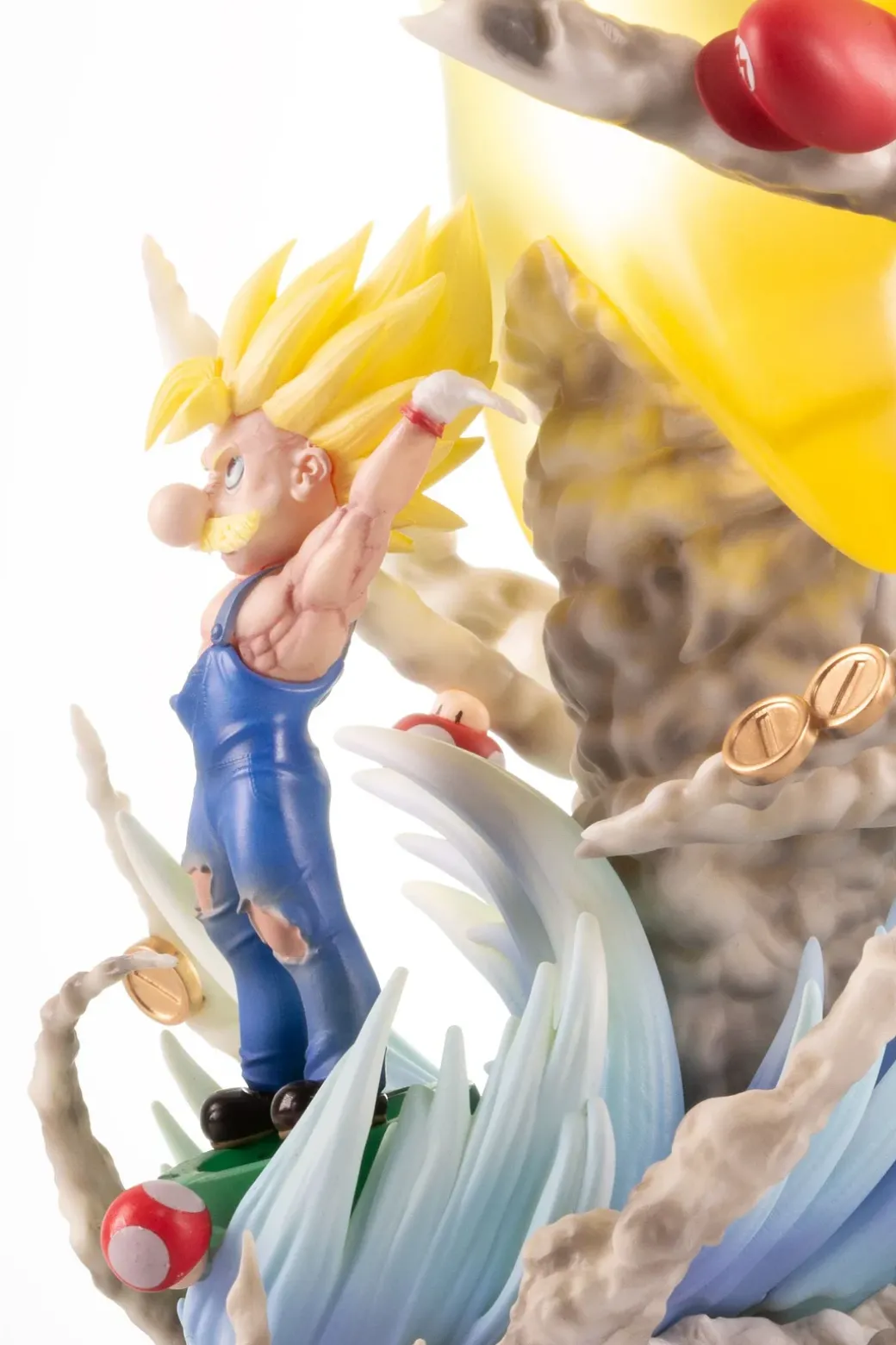Spirit Bomb Super Mario with LED - Dragon Ball Super Mario Statue - ChaoShe Studio