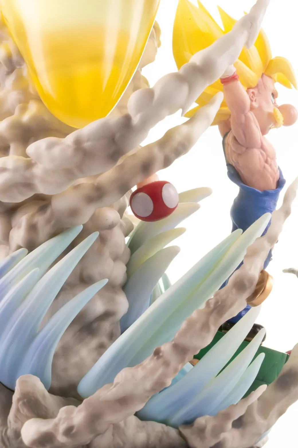 Spirit Bomb Super Mario with LED - Dragon Ball Super Mario Statue - ChaoShe Studio