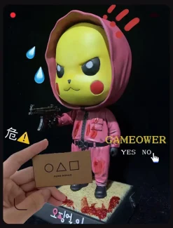 Squid Game Pikachu - Squid Game Pokemon Resin Statue - ZSSMW Studios
