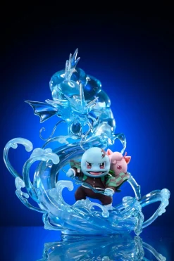 Squirtle Cosplay Tanjiro Kamado & Jigglypuff Cosplay Nezuko Kamado - Pokemon Demon Slayer: Kimetsu no Yaiba Resin Statue - Midnight Studio