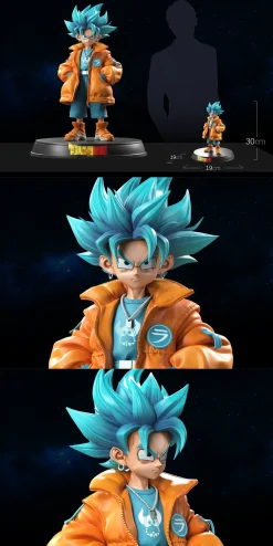 Standing Fashion Super Saiyan Blue Son Goku - Dragon Ball Resin Statue - GuaiLi Studio