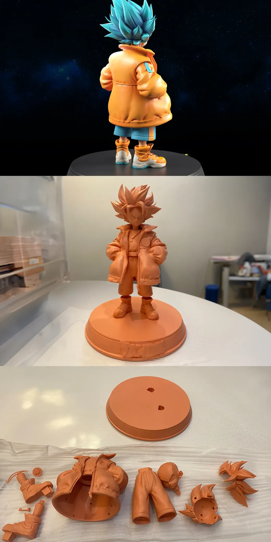Standing Fashion Super Saiyan Blue Son Goku - Dragon Ball Resin Statue - GuaiLi Studio
