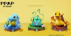 Starter Pokémon Squirtle, Charmander & Bulbasaur - Pokemon Resin Statue - PPAP Studios