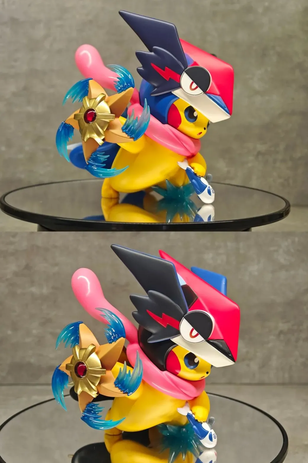 Staryu Shuriken Ash-Greninja Cosplay Pikachu - Pokemon Resin Statue - ECHO_Studio