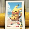 Summer Pikachu Decorative Painting - Pokemon - Xingkong Studio