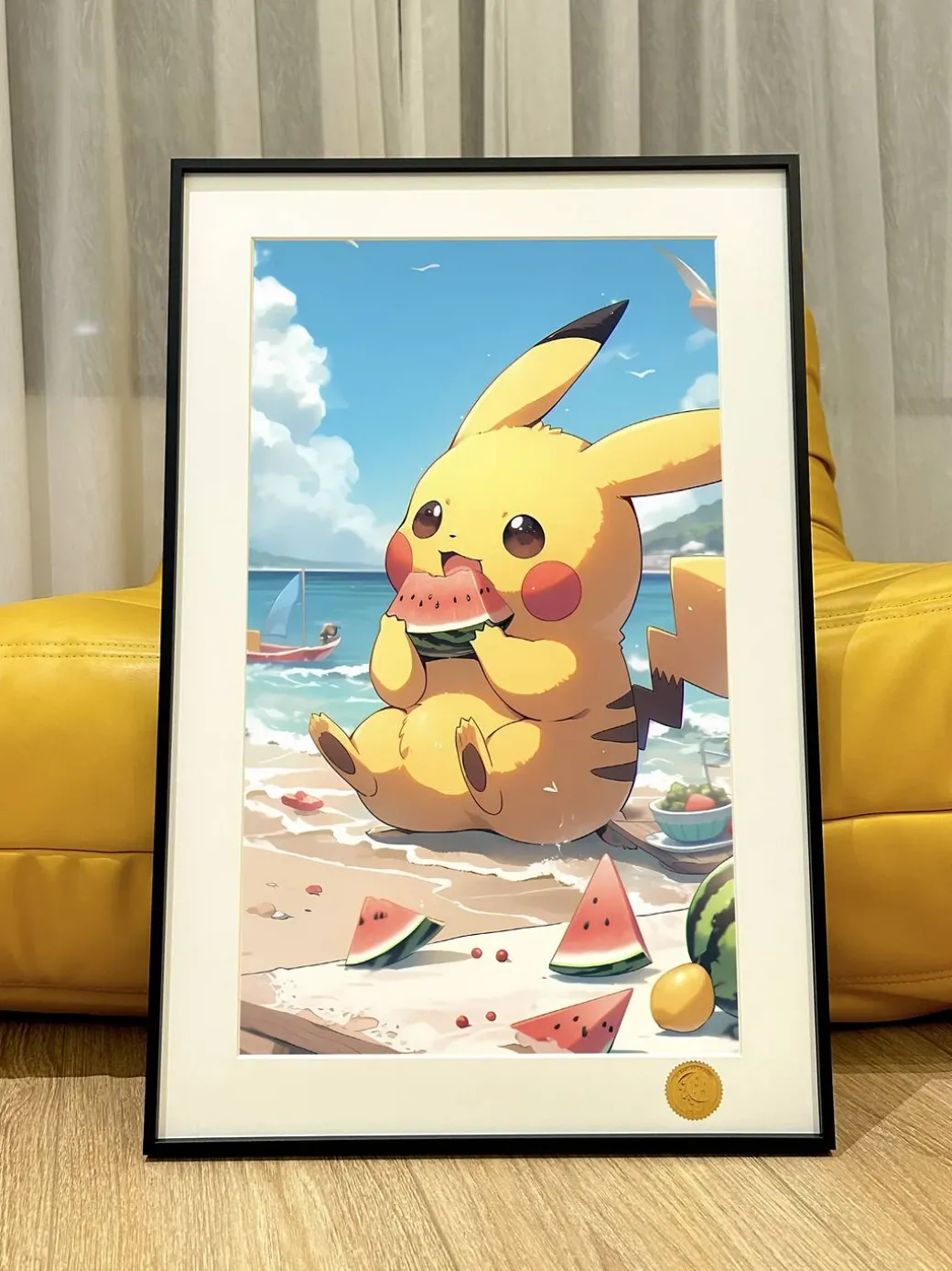Summer Pikachu Decorative Painting - Pokemon - Xingkong Studio