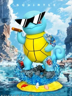 Sunglasses-wearing Squirtle - Pokemon Resin Statue - PPAP Studios