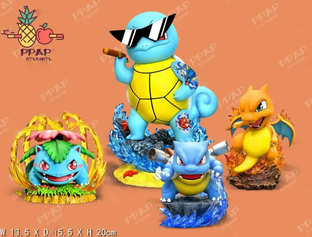 Sunglasses-wearing Squirtle - Pokemon Resin Statue - PPAP Studios