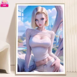 Sunny Day Android 18 Decorative Painting - Dragon Ball Decorative Painting - AMaoHuaShe Studio
