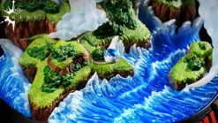 Super Saiyan 3 Son Goku with LED - Dragon Ball Resin Statue - KING Studio