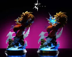 Super Saiyan 3 Son Goku with LED - Dragon Ball Resin Statue - KING Studio