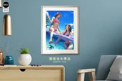 Swimsuit Aerith Gainsborough & Tifa Lockheart Decorative Painting - (FF7) Final Fantasy VII Decorative Painting - Mystical Art Studios