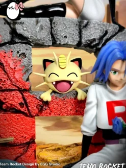 Team Rocket Trio - Pokemon Resin Statue - EGGS Studios