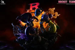 Team Rocket with LED - Pokemon Resin Statue - Fairy Studio