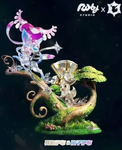 Terastallized Eevee Forest Series 001 Sylveon & Eevee - Pokemon Resin Statue - Ruby Studio
