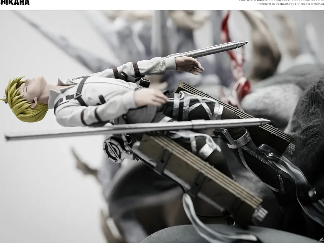 The Battle of Heaven and Earth Mikasa Ackerman & Armin Arlert - Attack on Titan Resin Statue - CHIKARA Studios