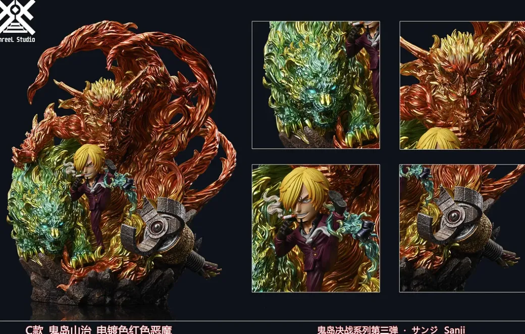 The Final Battle in Onigashima Sanji with LED - ONE PIECE Resin Statue - ThreeL Studios
