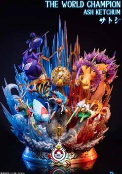 The World Champion Ash Ketchum with LED - Pokemon Resin Statue - PCHouse Studios