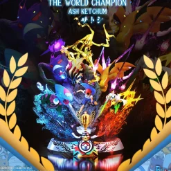The World Champion Ash Ketchum with LED - Pokemon Resin Statue - PCHouse Studios