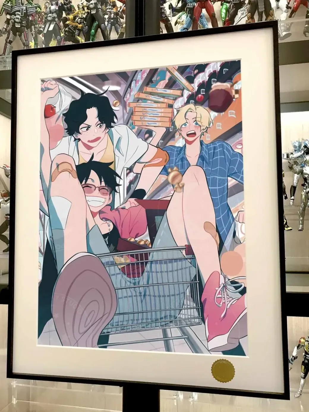 Three Brothers in Supermarket Decorative Painting - ONE PIECE - Xingkong Studio