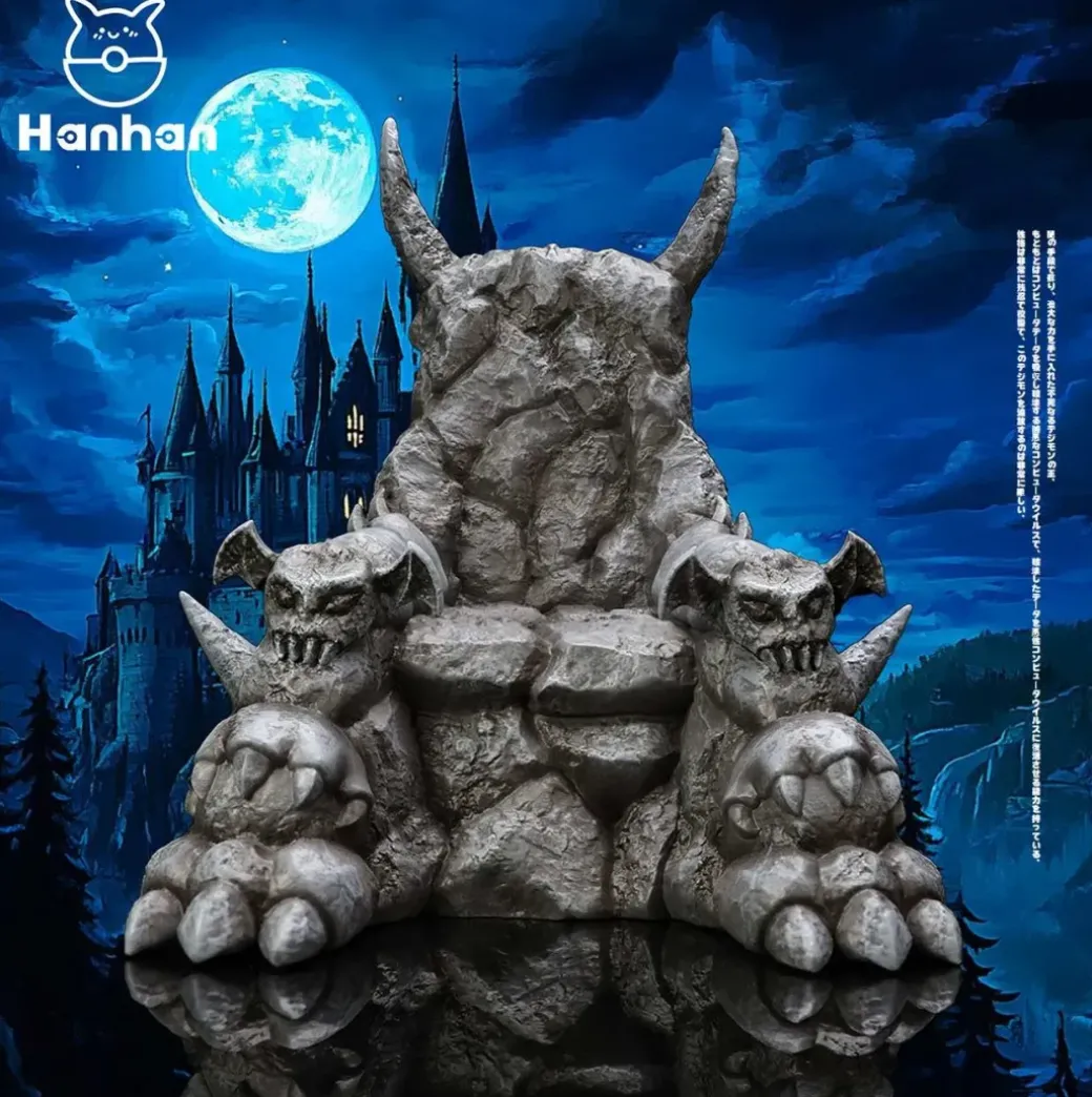 Throne Ver. Vamdemon & DemiDevimon - Digimon Resin Statue - Hanhan-Studio