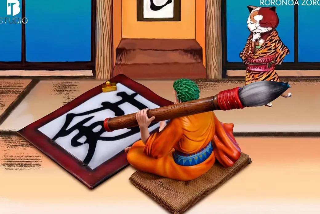 Title Page Sitting Roronoa Zoro - ONE PIECE Resin Statue - BT Studios