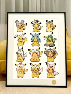 Twelve Zodiac Pikachu Decorative Painting - Pokemon - Xingkong Studio