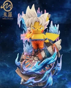 Ultra Instinct Son Goku Cosplay Pikachu - Pokemon Dragon Ball Resin Statue - MIRO Studios